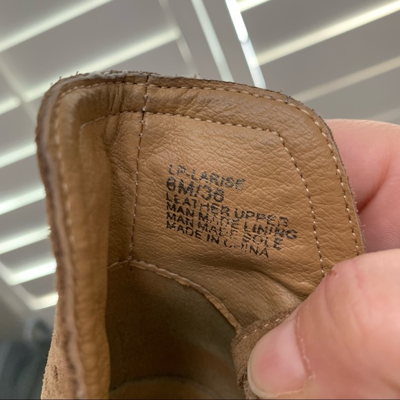 Lucky Brand Larise tan stacked heel bootie size 6 - Picture 12 of 12